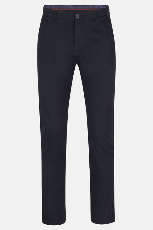 Benetti Trent Navy Chino Trousers | Men's Tapered Stretch Cotton Chino's